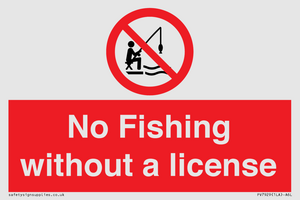 No Fishing without a license